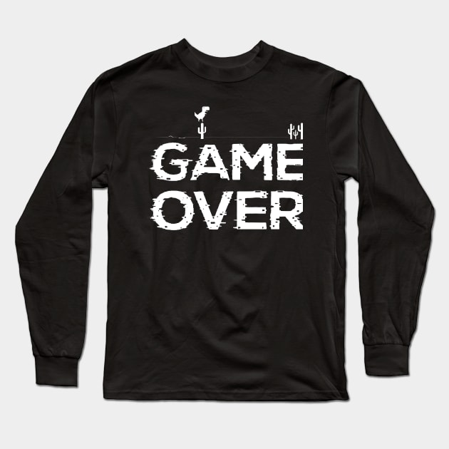 Game OVER TYPO Long Sleeve T-Shirt by Mako Design 